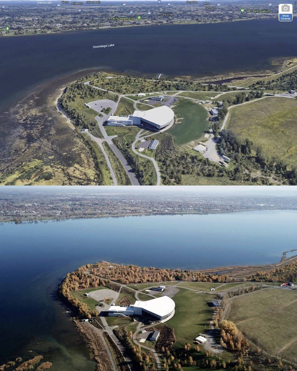 Google Earth planning compared to actual drone results